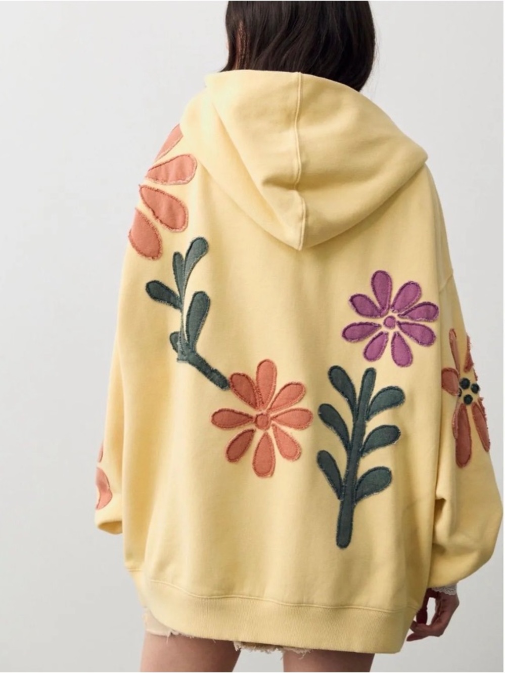 Free People We The Free It’s A Vibe Flowers Hoodie- Sunlight Combo- Size Med-NWT - Picture 2 of 3